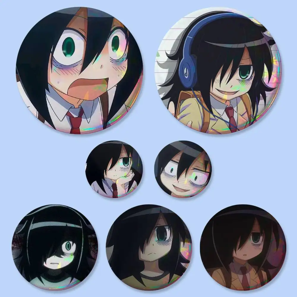 Insignias redondas de Watamote T-Tomoko Kuroki, broches exquisitos, pines creativos para ropa, sombrero, mochila, accesorios de regalo
