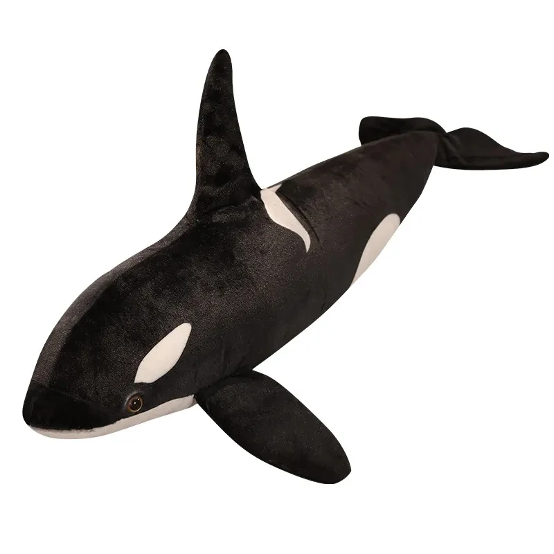 Giant 130cm Killer Whale Plush Toys Stuffed Orcinus Orca Fish Doll Shark Cartoon Soft Sleep Pillow Kids Girls Baby Funny Gift