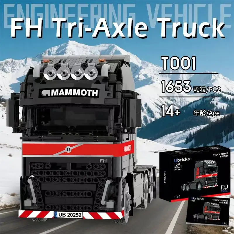 FH XL 6X4 Tractor FH16 Heavy Duty Truck Mammoth RC Engineering Vehicle Model Building Blocks Bricks Kits Toys Boy Gifts