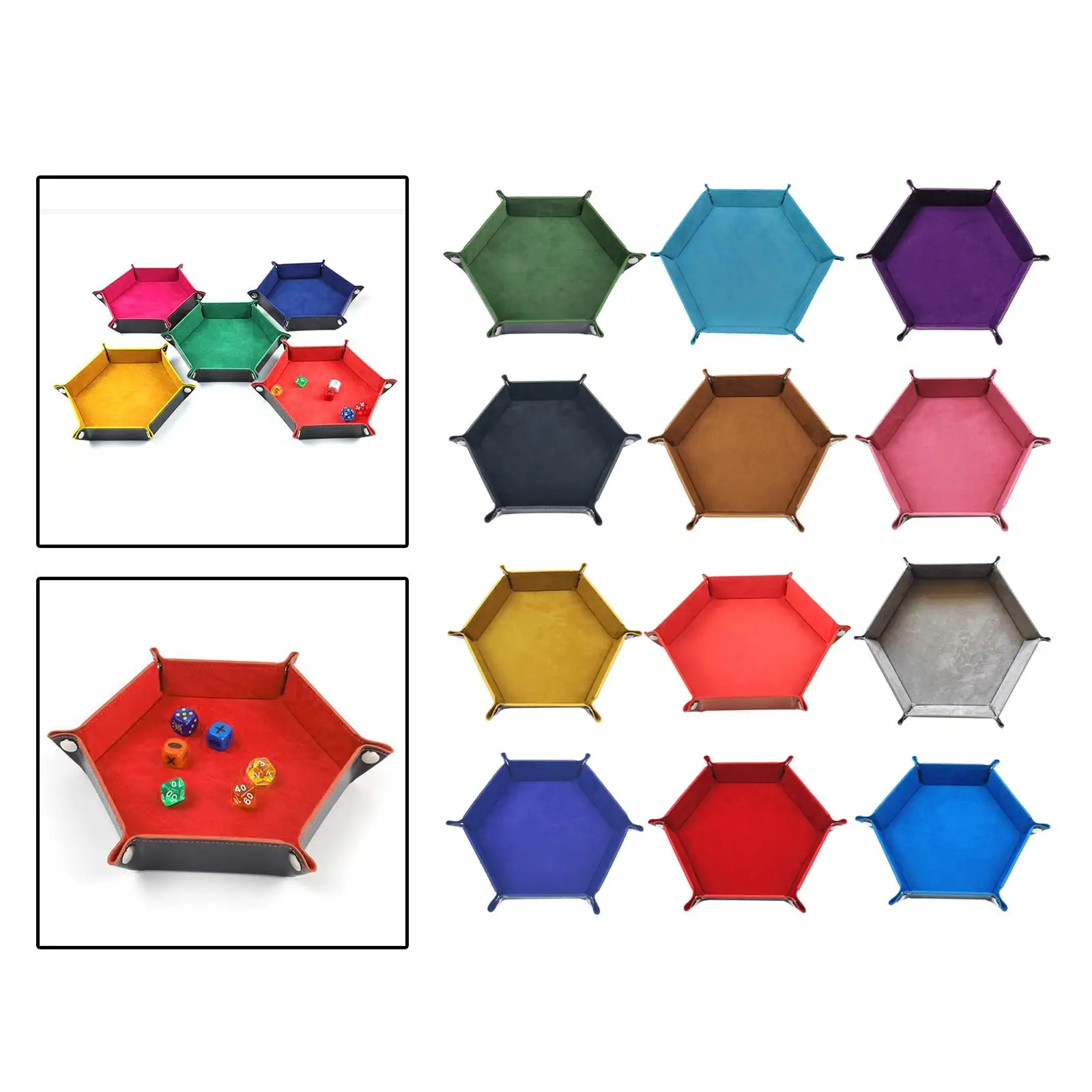 Hexagon Dice Tray Multifunctional Storage Box Durable for Keys Sundries