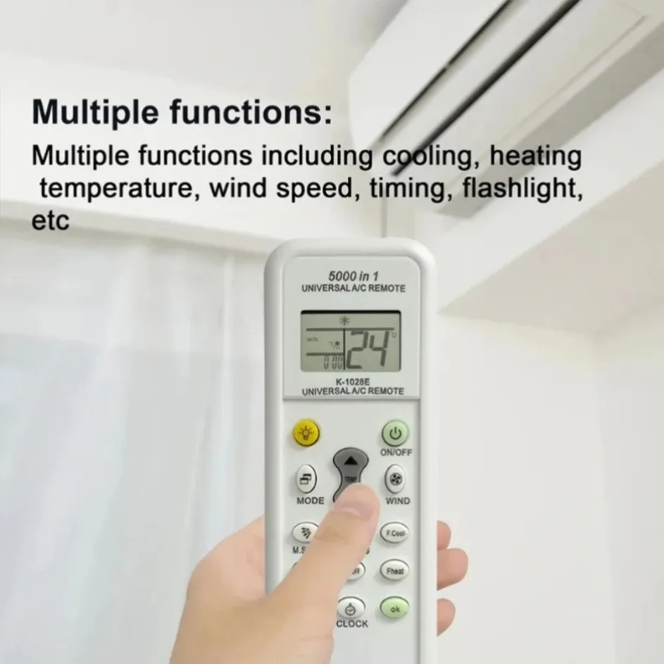 مكيف هواء عالمي 5000 في 1 جهاز تحكم عن بعد لـ LG Gree Midea توشيبا هاير دايكن هيتاشي شارب باناسونيك سامسونج سانيو