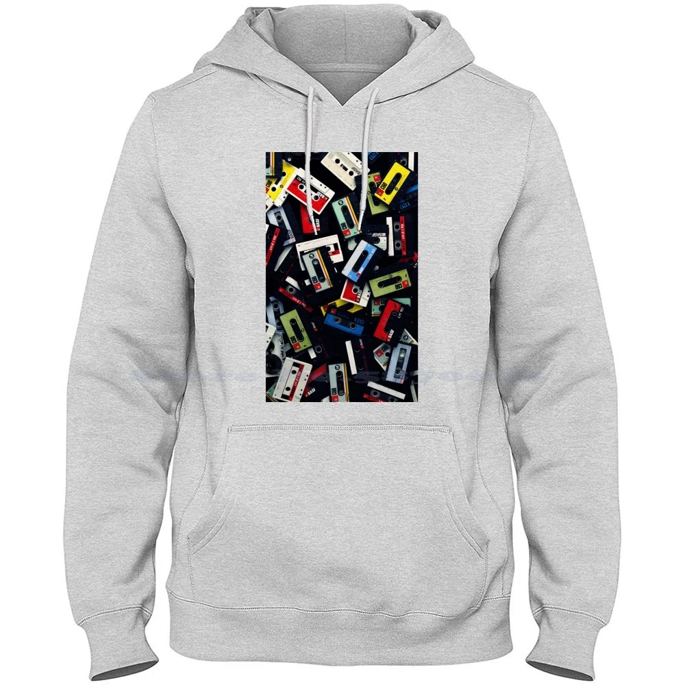 Tapes Collage 100% Cotton Hoodie Tapes Collage Classic Graphic Pattern Abstract London Paris Best Selling Trending Limited