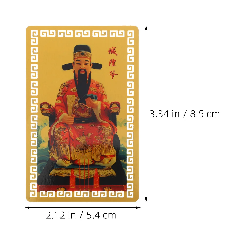 

2 шт., защитная карта Taisui, ПВХ-амулет, портативный для ежедневного использования, китайский фэншуй, благоприятная карта удачи для кошелька, карман