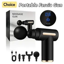 Portable Fascial Massage Gun Multifunctional Electric Percussion Pistol Massager Neck Muscle Relaxation Fitness For the Shoulder