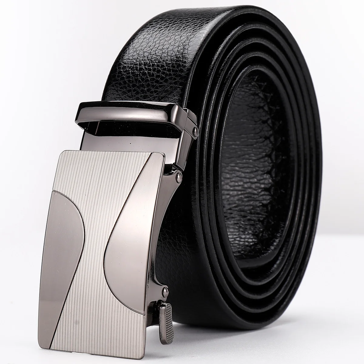 Men's waist belt, automatic buckle alloy belt, new versatile for business festivals, convenient and practical