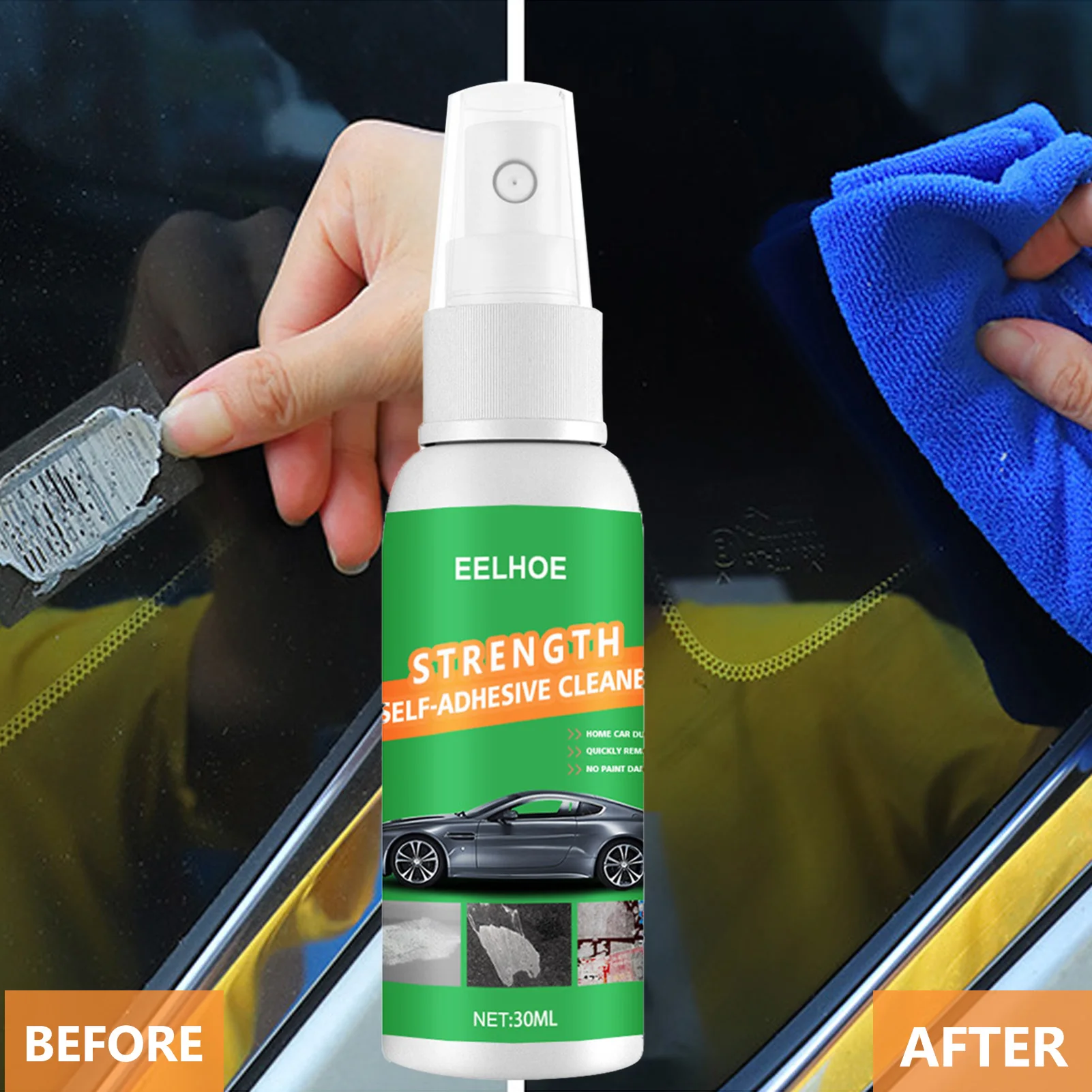 Car Adhesive Remover 30ml Sprays Gel Cars Safely Removes Stickers Labels Decals Residues Tape Chewing Gum Grease Tar Crayon Glue