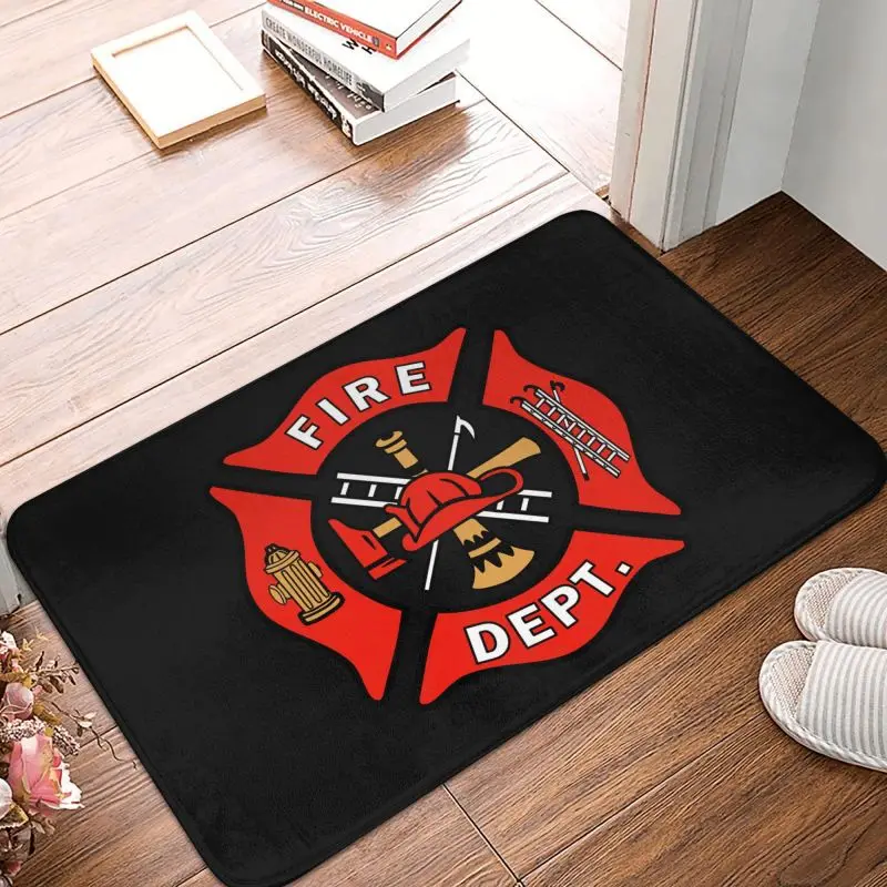 Firefighter Department Front Floor Door Entrance Mats Indoor Fireman Fire Rescue Kitchen Bathroom Doormat Bedroom Carpet Rug