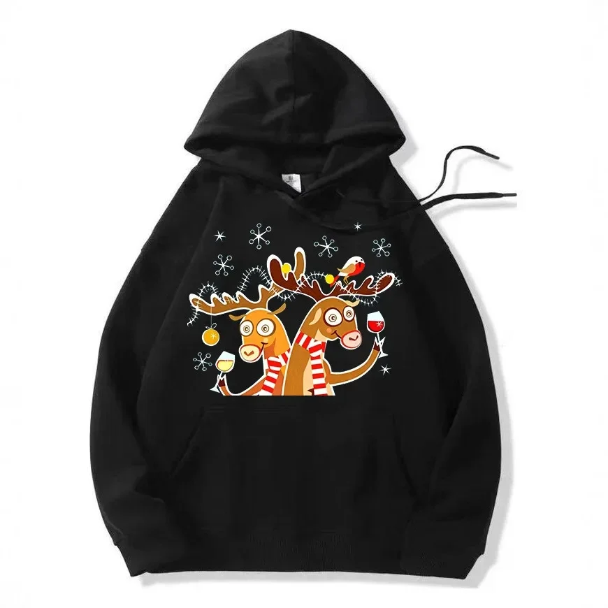 سترة عيد الميلاد الجديدة لعام 2025 مصنوعة من القطن الخالص بنسبة 100% كاجوال ومريحة كبيرة الحجم وهي زي مضحك بطابع عيد الميلاد #4