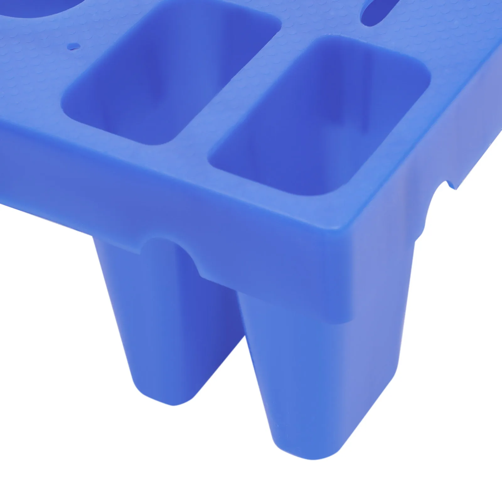 6PCS พื้นพลาสติกพาเลทสีฟ้า PP พาเลทน้ำหนักเบาพาเลทพลาสติกแต่ละรับน้ำหนักได้ 150 กก./330.69lbs สำหรับซูเปอร์มาร์เก็ต