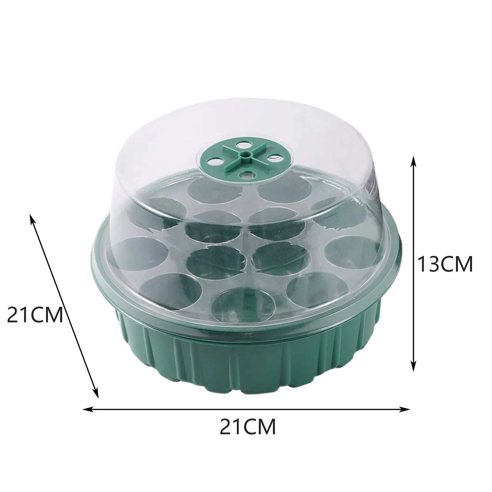 13 Cells Seedling Starting Tray Kit with Adjustable Humidity Dome Mini Greenhouse Kit Growing Tray for Windowsills Reusable
