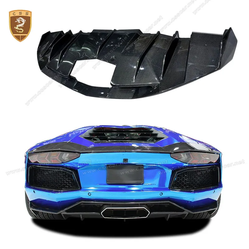 For Lamborghini Aventador LP700 2011-2015 Car Rear Bumper Diffuser Spoiler Rear Lip Protecition Guard Exterior Bodykits