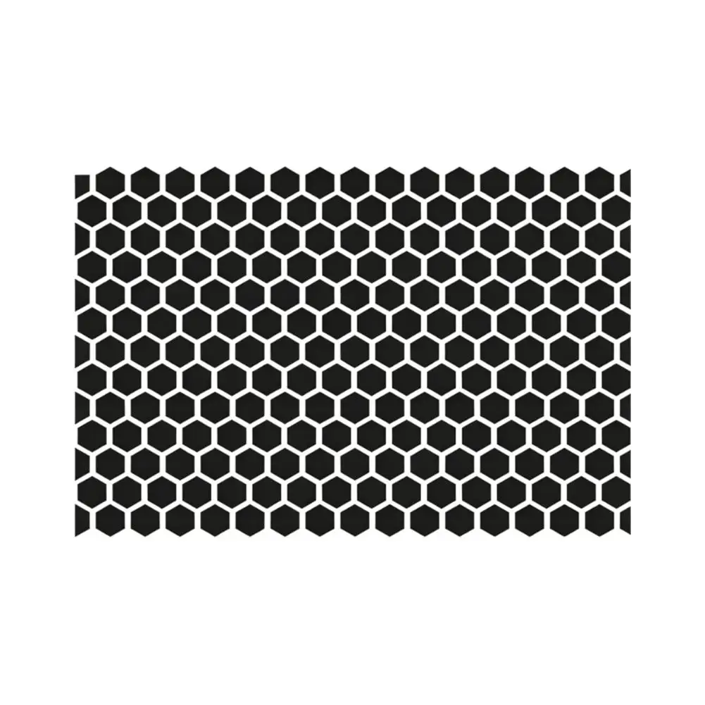 Naklejki samochodowe 75x50cm Matowe Czarne Plaster Miodu Sześciokątne Puste Samoprzylepne Naklejki Przeciwsłoneczne na Boczne Szyby Uniwersalne Naklejki DIY do Dekoracji Okien — 2