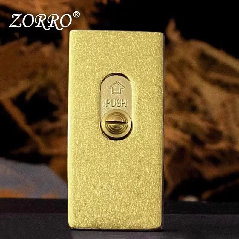 2024 ZORRO New Up Sliding Kerosene Lighter Windproof Grinding Wheel Fuel Lighter Men\'s Smoking Accessories Birthday Gift