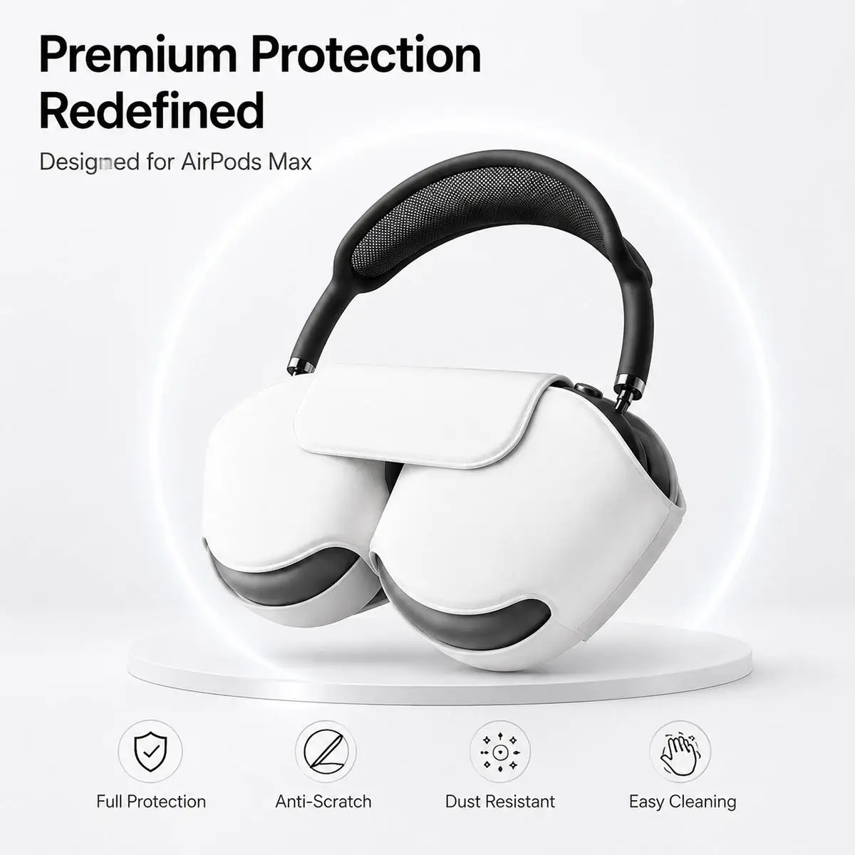 For Apple AirPods Max / Max 2 XDcase Smart Headset PU Leather Storage & Protective Case with Auto Sleep Function