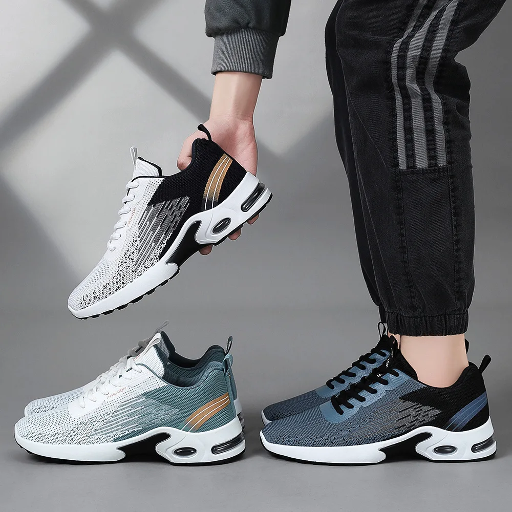 

Men's Fashionable Running Shoes Breathable Mesh Air Cushion Support for Gym and Daily Wear