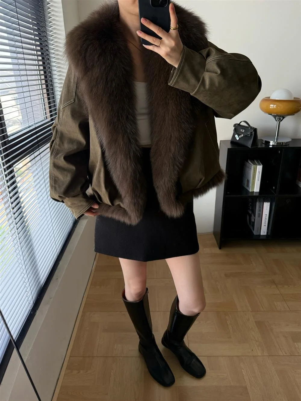 2026 Winter New Solid Color Fur Collar Splicing Versatile Short Jacket Women's Long-sleeved Parker Thickened Down Cotton Jacket