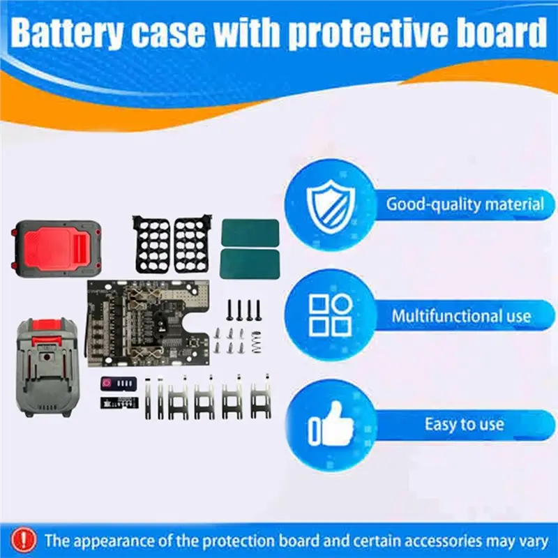 A13E-Battery Storage Box Case 15Core 18650 For Including 6MOS 4Alloy 130A Dual Indicator Light Protection Board