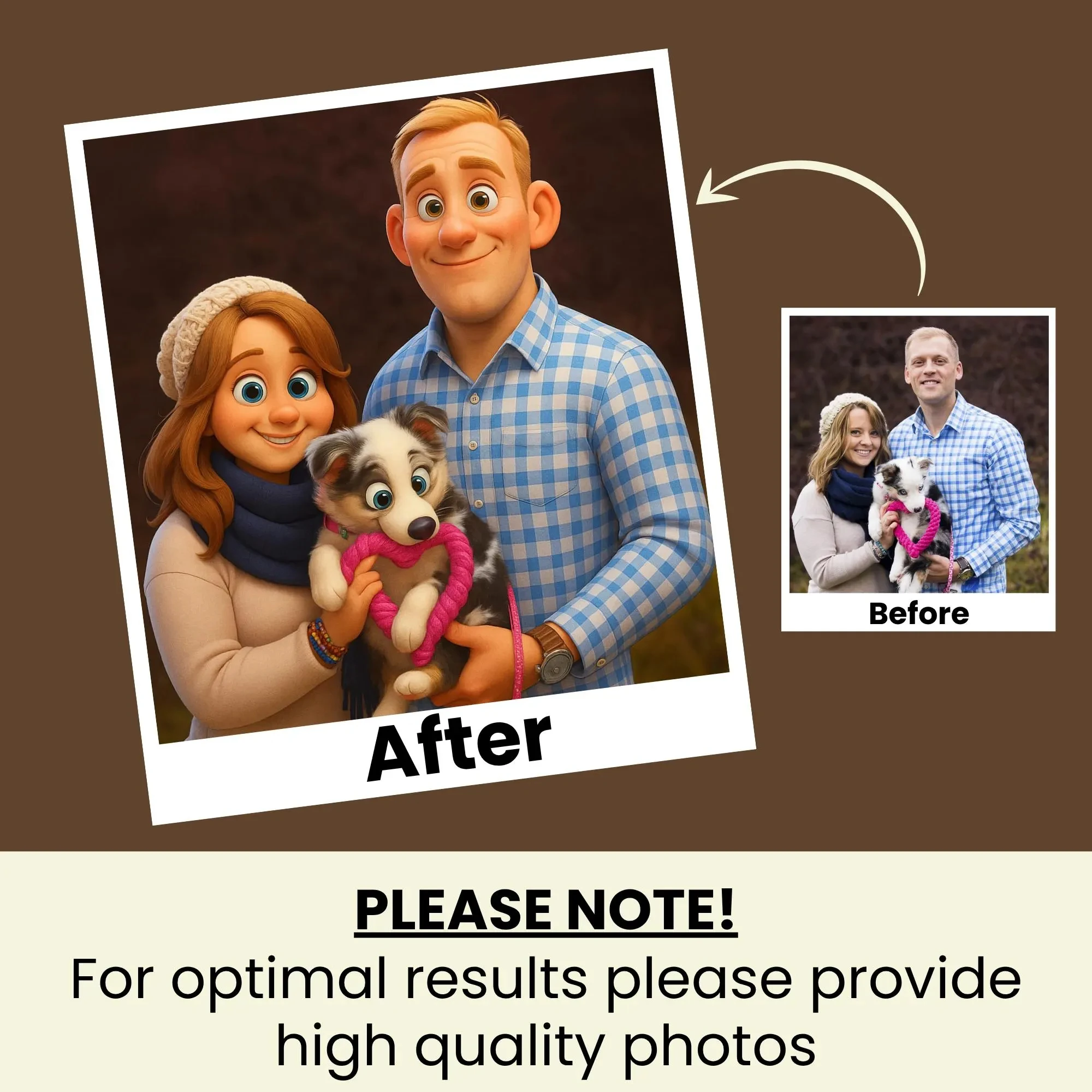 ภาพครอบครัวตัวละครเคลื่อนไหวแบ - Pet Portrait Custom บทวิจารณ์และราคา