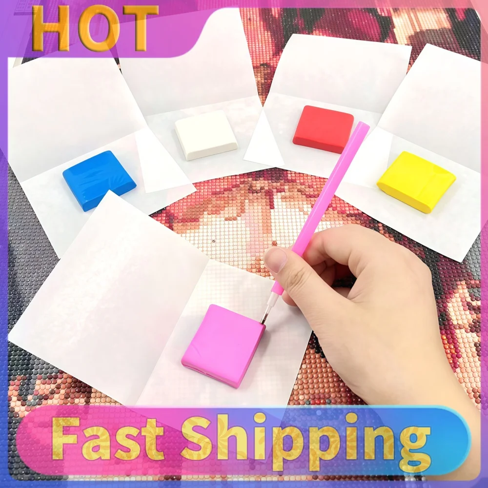 Scented Diamond Painting Glues Clay Wax 3.4x4cm Square Clay Glues for Adults Beginners Diamonds Dot Drill Tools