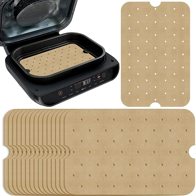 Doublures en papier parchemin pour friteuse à air, grille intérieure pour Ninja Foodi XL Smart FG551, accessoires Ninja Foodi, 6 en 1, 200 pièces