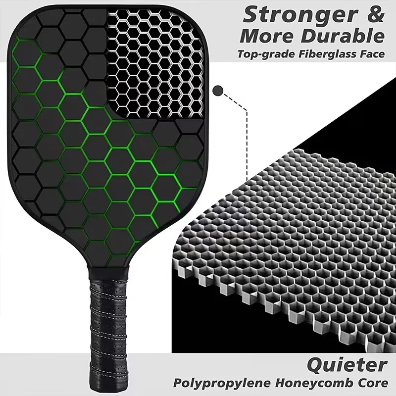 T700 Fiberglass Pickleball Paddle Set, 2 Paddles + 4 Balls, Heavy Duty for Beginners & Pros image 5
