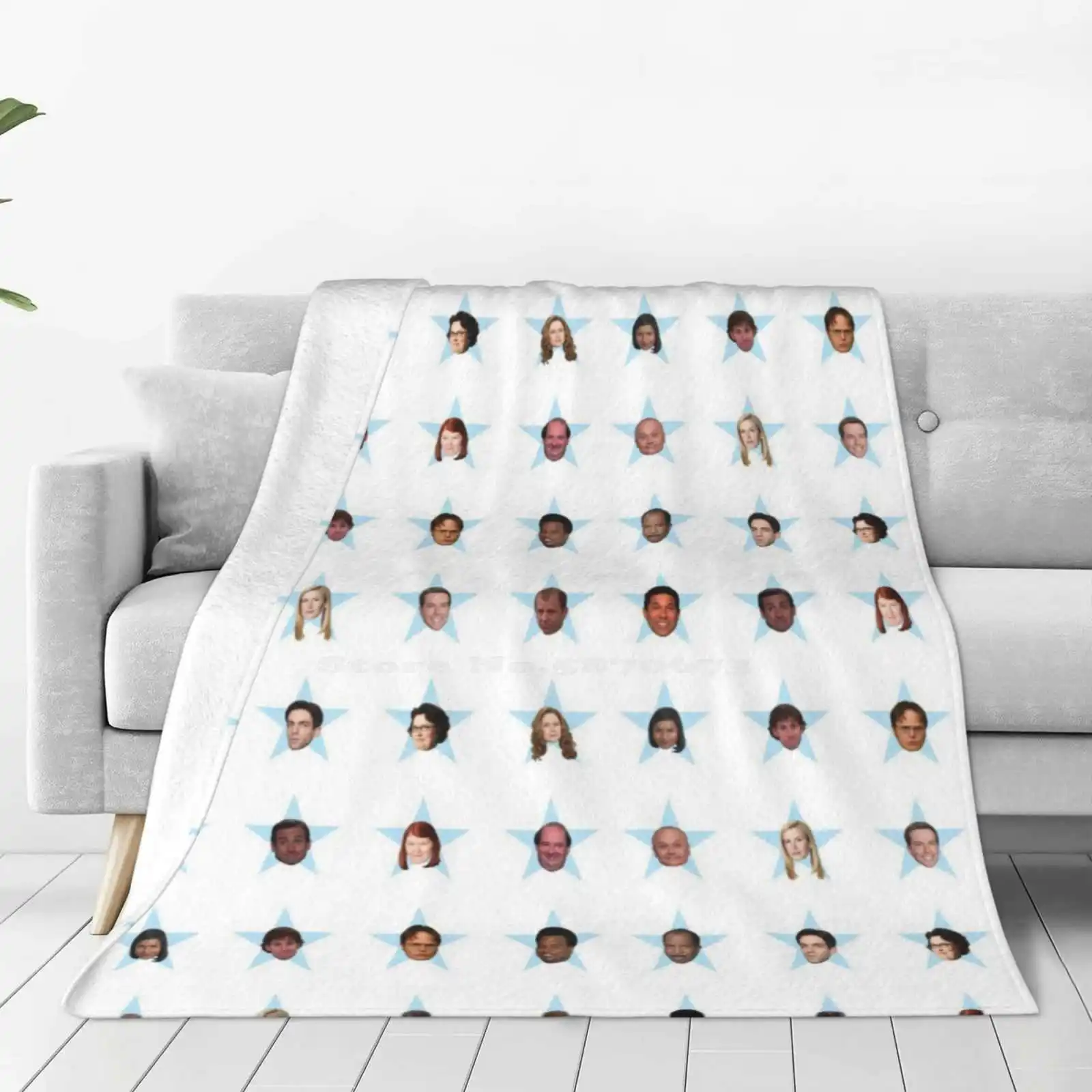 The Office Cast Star Stickers New Arrival Fashion Leisure Warm Flannel Blanket The Office Dunder Mifflin Scranton Andy Bernard