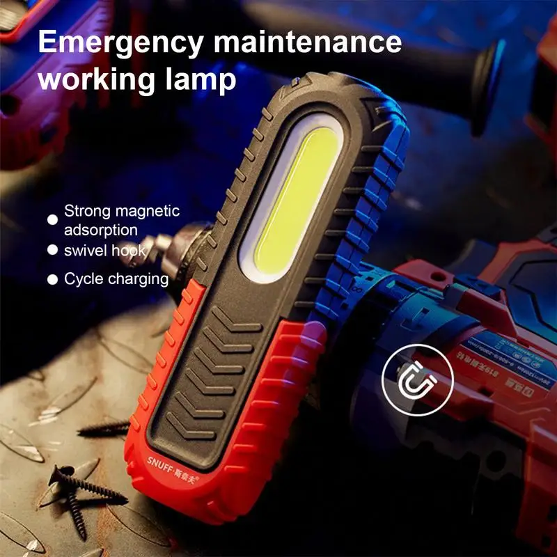 Portable Work Light LED Work Light USB Rechargeable Work Lamp With 360 Suspension Hook For Outages Vehicle Maintenance Camping