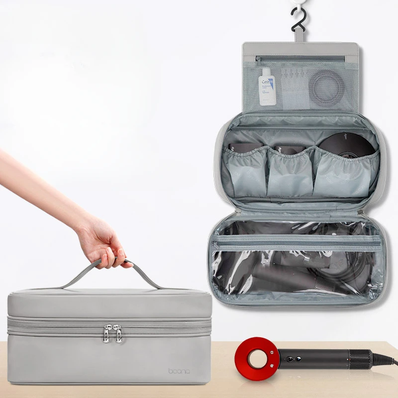 The PU Leather Storage Bag for Dyson Hair Dryer Compatible with The Dyson Airwrap Multi-purpose Pouch  Bag Organizer