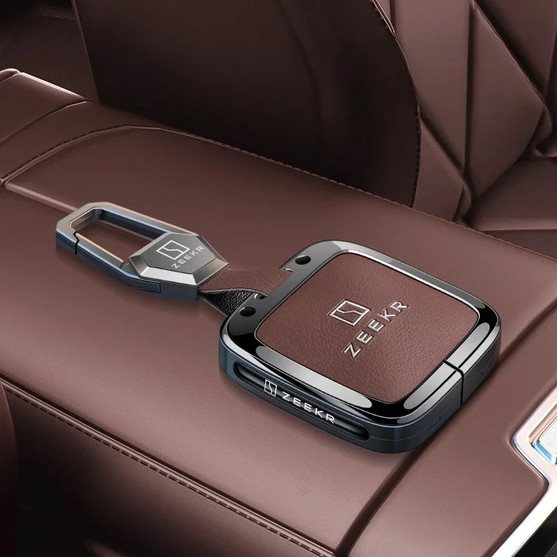 Car Key Case‌ for Zeekr 7X 001 007 009 X MIX Car Key Fob Cover Zinc Alloy Remote Shell Keychain Ring Holder Fob Car Accessories