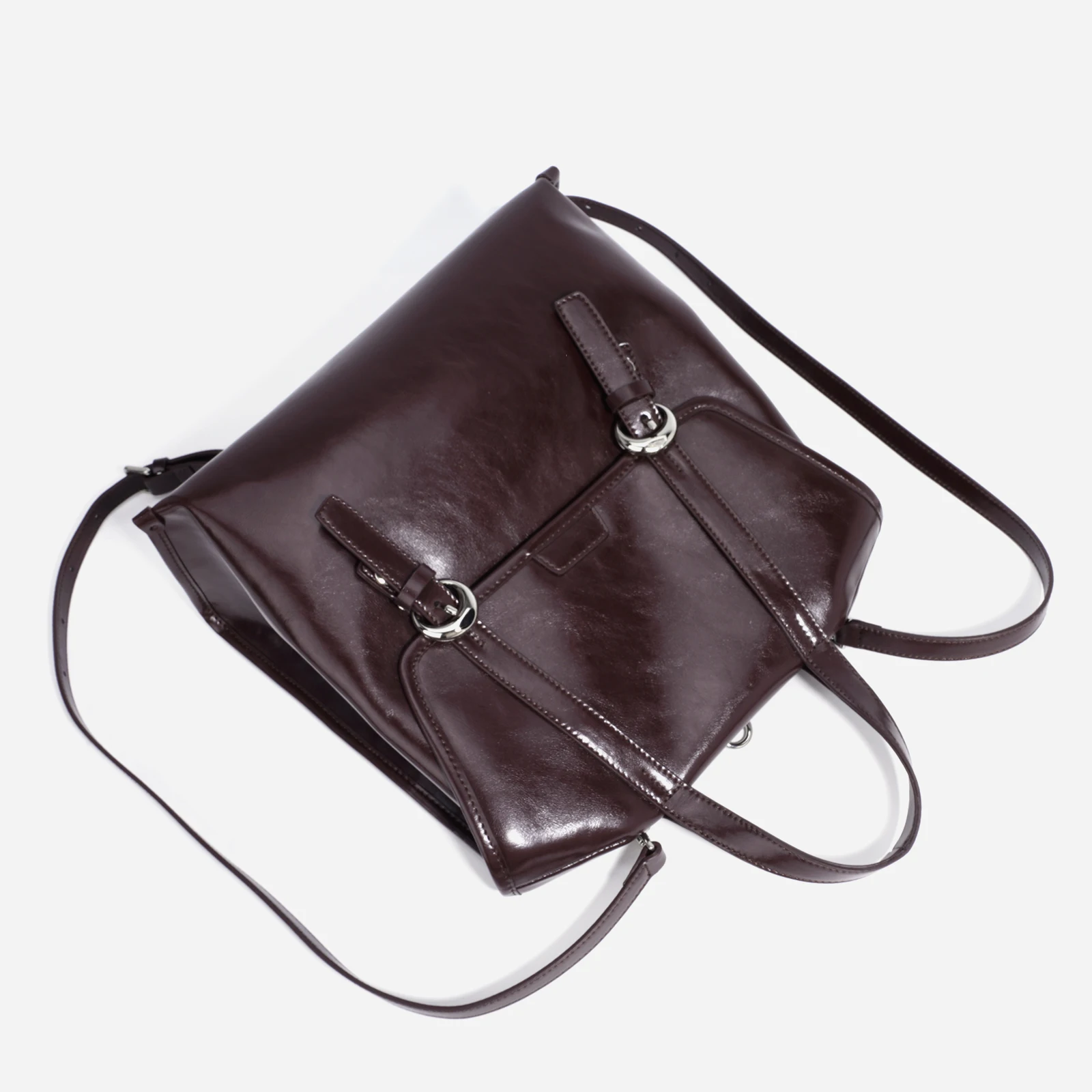 2025 New Trend Designer Genuine Leather Commuter Backpack Women Fashionable Work Handbag Luxury Cowhide Bags Korean Handbags