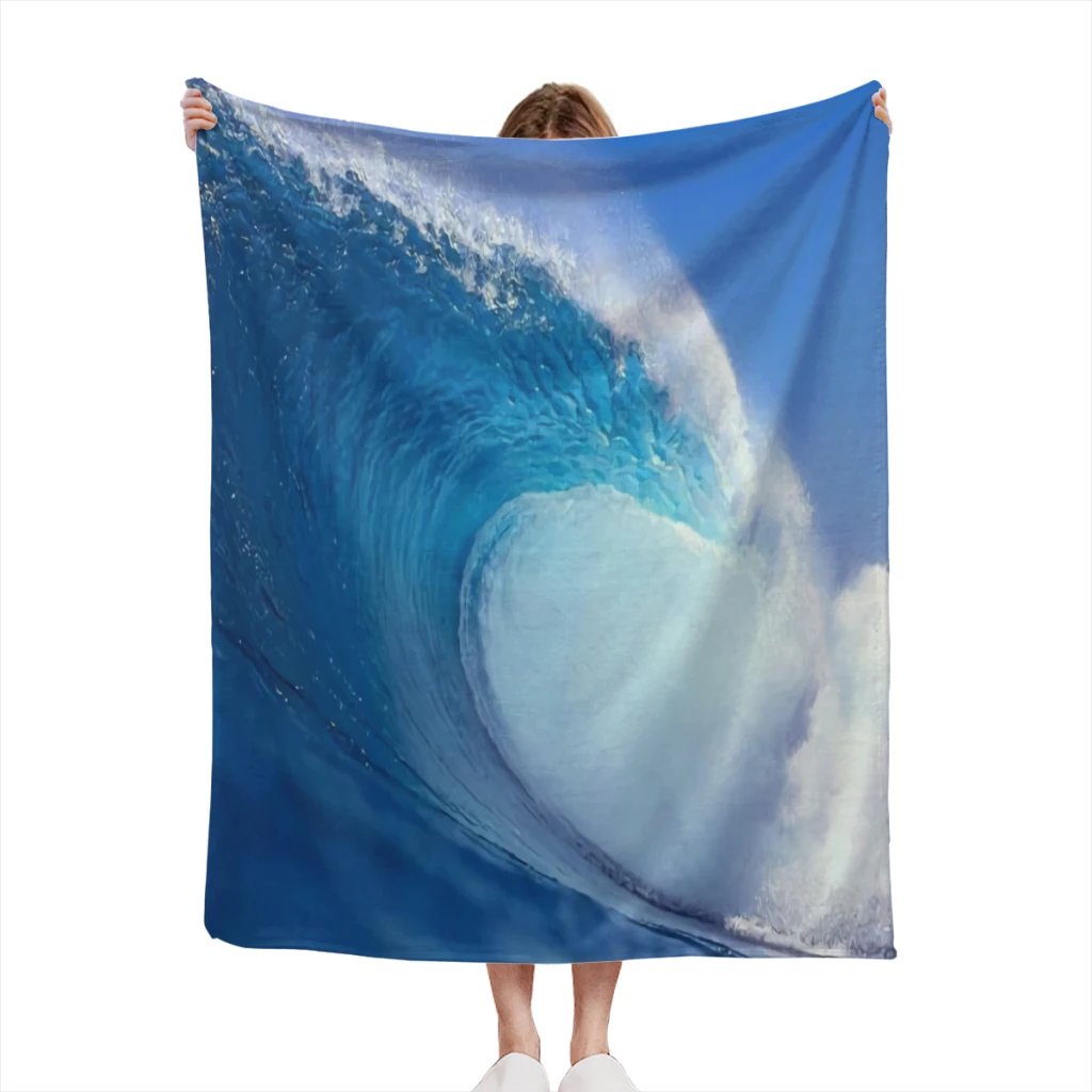 

Summer Surf Light Blanket Summer Blanket Flannel Warm Throw Nap Knee Blankets Warm