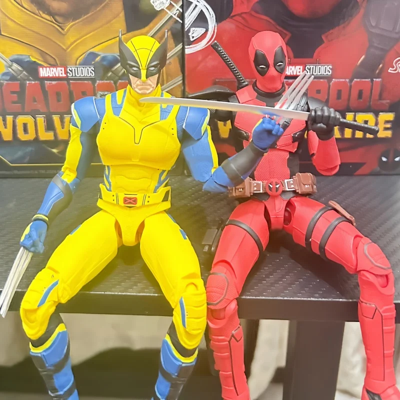 Marvel Deadpool Wolverine Iron Spider Man  Figure Model Deadpool 3 Serise Action Statue Figurine Anime Kids Toy Holiday Gifts