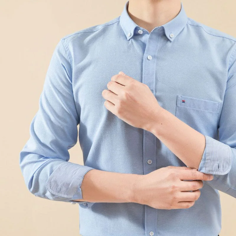 Chemise à rayures à manches longues pour hommes, pur coton, revers, bouton, poche, moyen, américains, décontracté, intelligent, haut, printemps,