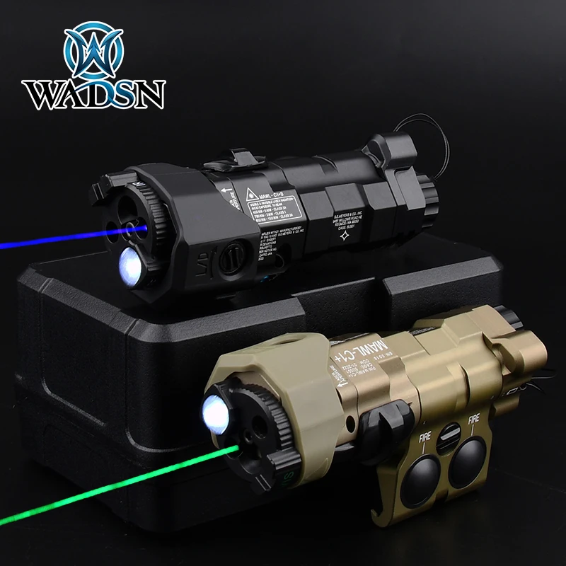 Tactical MAWL-C1+ Modular Weapon Aiming Device VIS Red/Green/Blue Laser& IR Laser& IR Illumination Whitelight Strobe CNC Metal