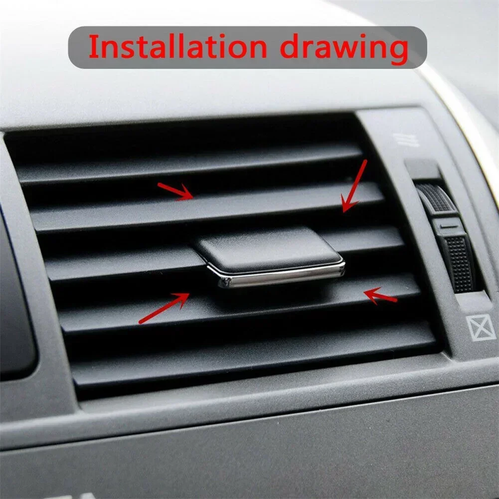 2pcs Car Air Conditioning Vent Outlet Tab Clip Black Louvre Blade Slice Clip For Toyota Corolla Car Center Dash A/c Vents  NEW