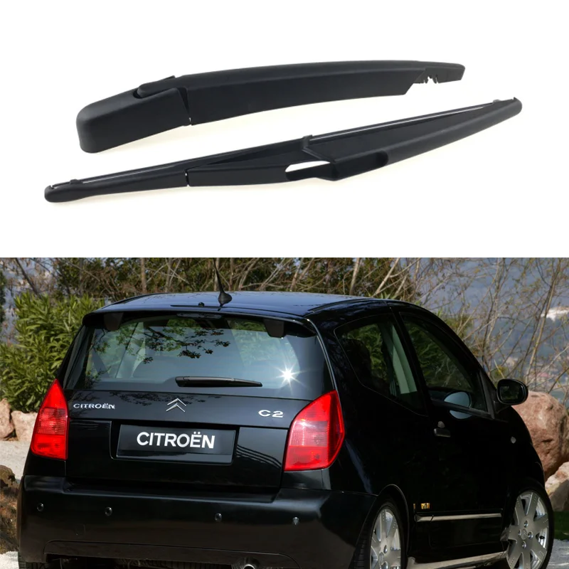 Car Wiper Blade For Citroen C2 2003-2005 Rear Back Windshield Windscreen Rear Wiper 295mm+Arm 265mm Car Accessories