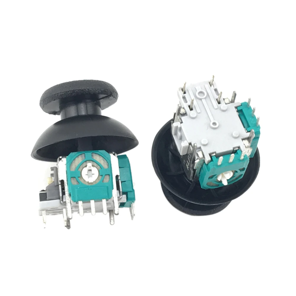 2 Pcs For PS4 PRO Slim Controller 3D Rocker Joystick Axis Analog Sensor with Cap Repair Parts Accessories Switch Pro Gamepad