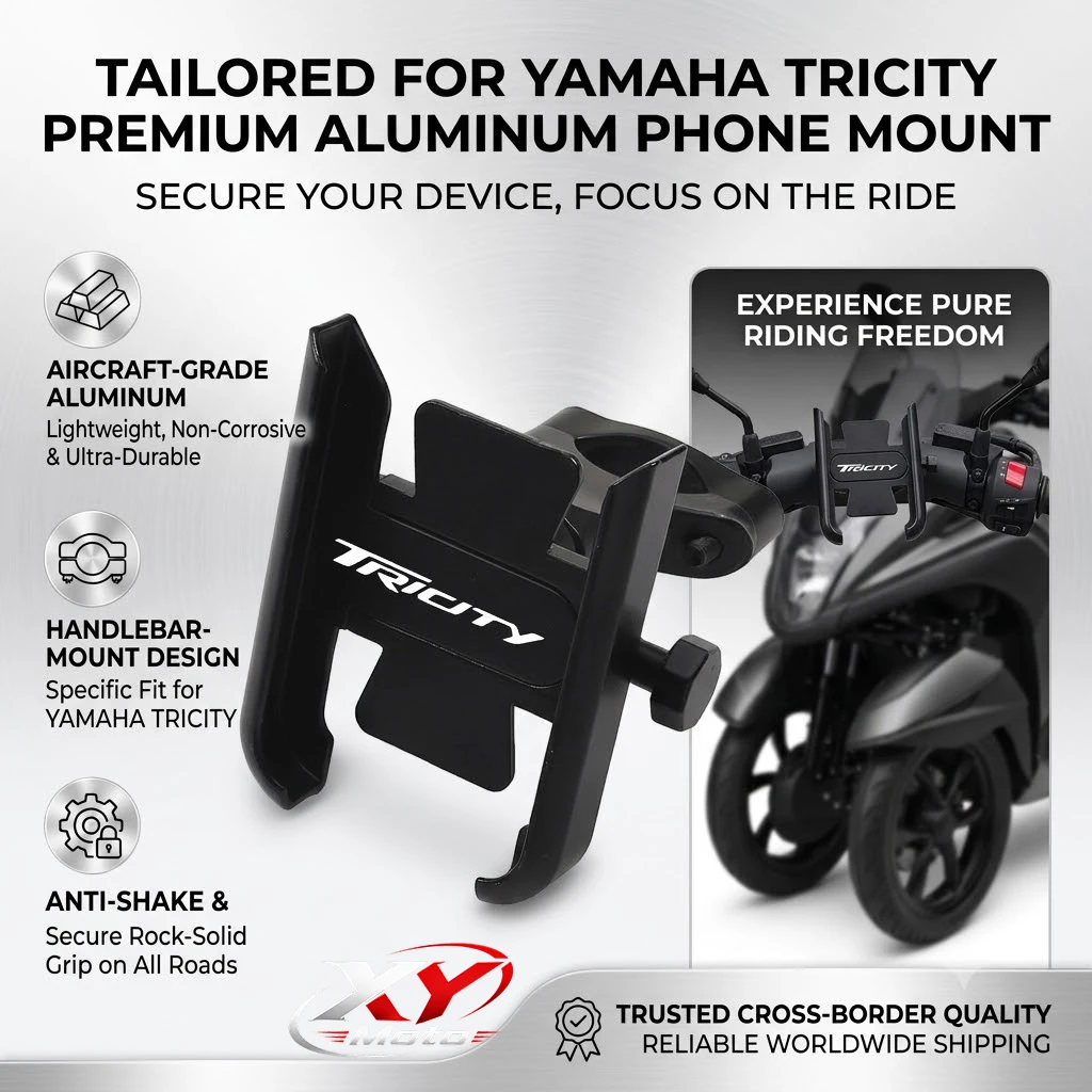 Motorcycle Handlebar Mobile Phone Holder GPS Stand Bracket With LOGO For YAMAHA TRICITY 125 155 TRICITY125 TRICITY155