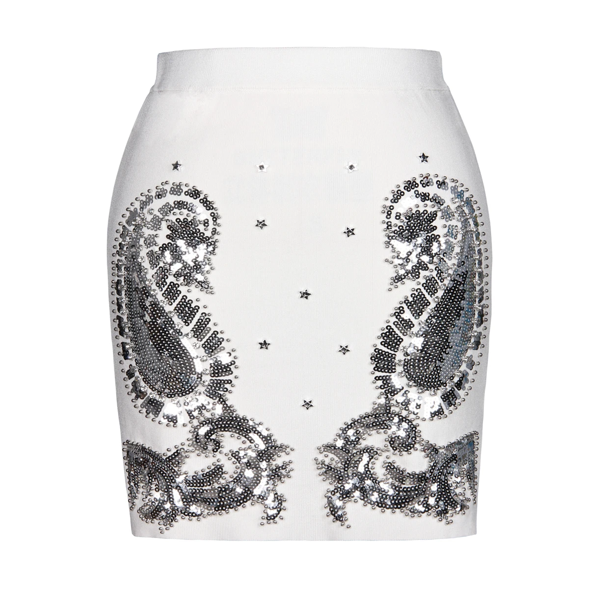 

Summer New Women's Fashionable Socialite Style Temperament Commuting High-Quality Handmade Nail Bead Slim Knit Half Skirt