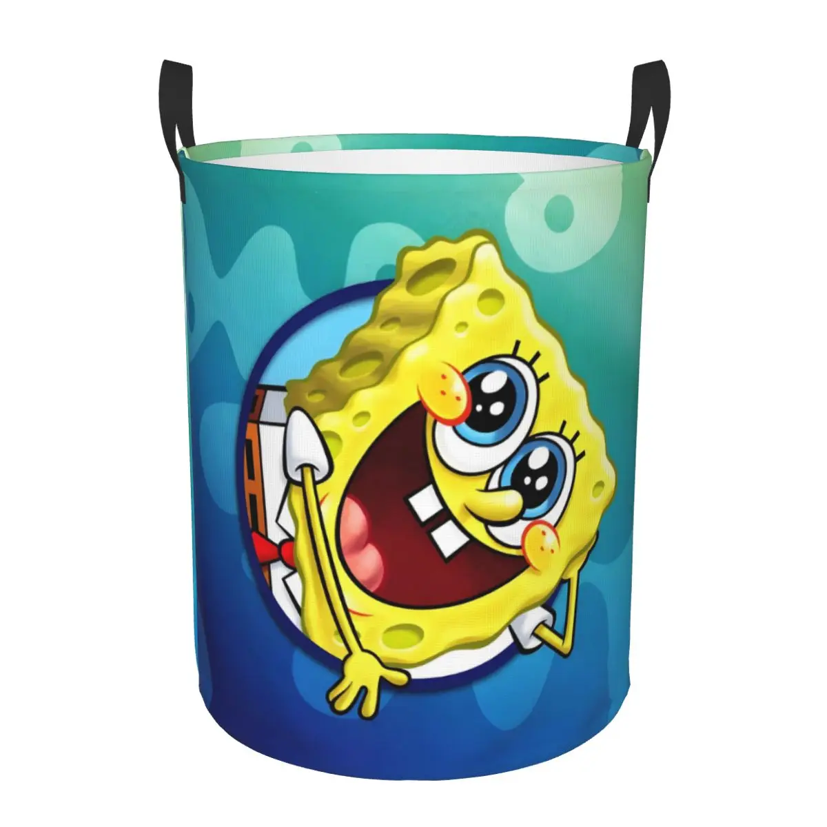 

Custom S-Sponges Anime Bobes Laundry Hamper Large Clothes Storage Basket Cartoon Toys Bin Organizer for Boy Girl