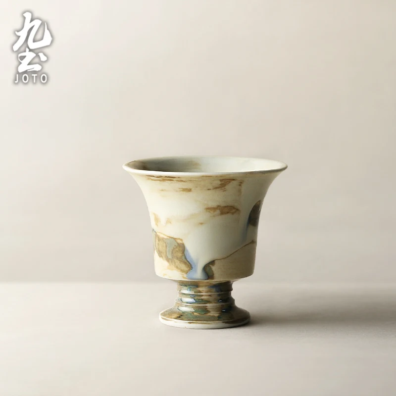 

JOTO Perfect Size Perfect for Tea Enthusiasts Smooth bottom Ceramic Retro Tea Cup XCBR0144