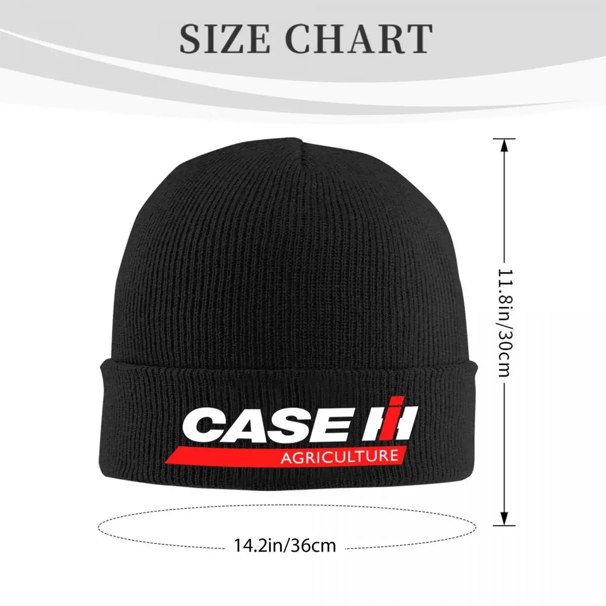 TRACTOR-CASE LOGO Warm Knitted Cap Fashion Bonnet Hat Autumn Winter Outdoor Beanies Hats for Unisex Adult