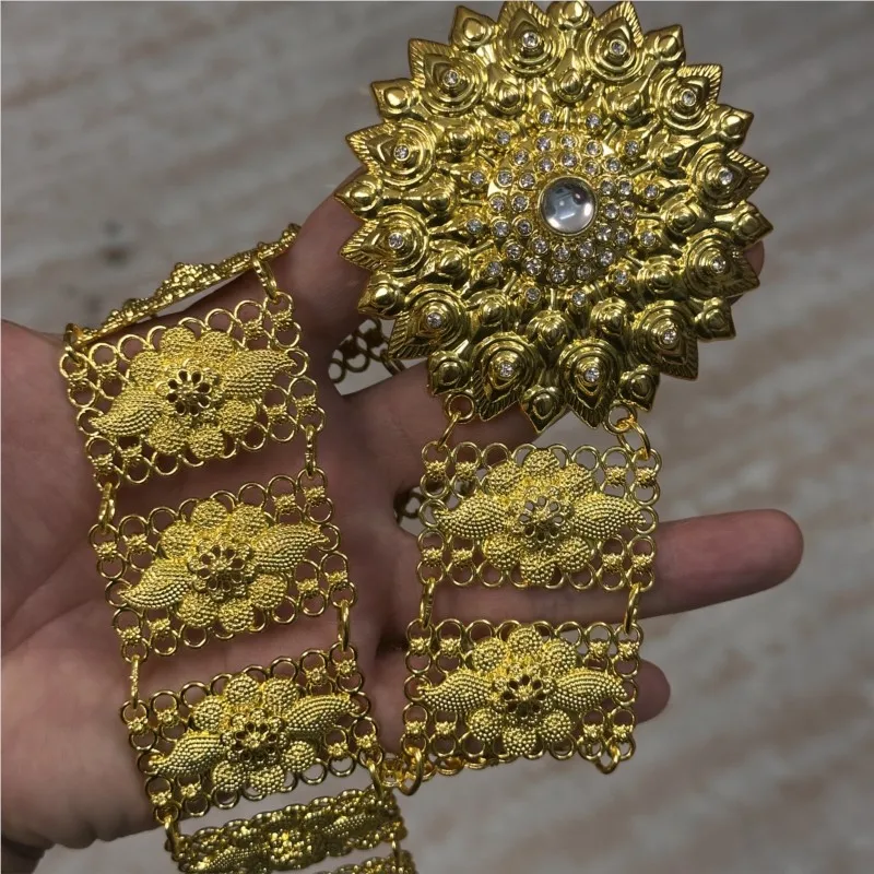 Thai Traditional Clothing Accessories Women Thailand Costume Belts Jewelry Waistband Rhinestone Belt Chain view 3