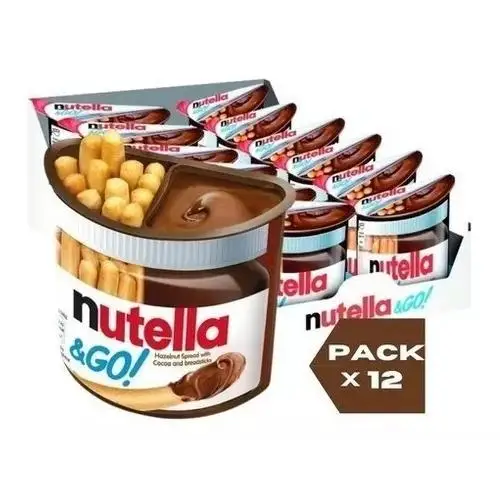 Nutella & Go - 12 Unidades  Snak Ferrero Nutella & Go 52g (Paquete de 12 Piezas)