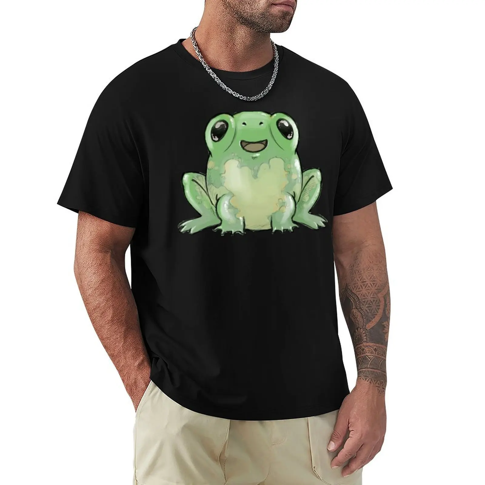 Happy Froggy T-Shirt t shirt men 100% cotton luxury brand T-Shirt