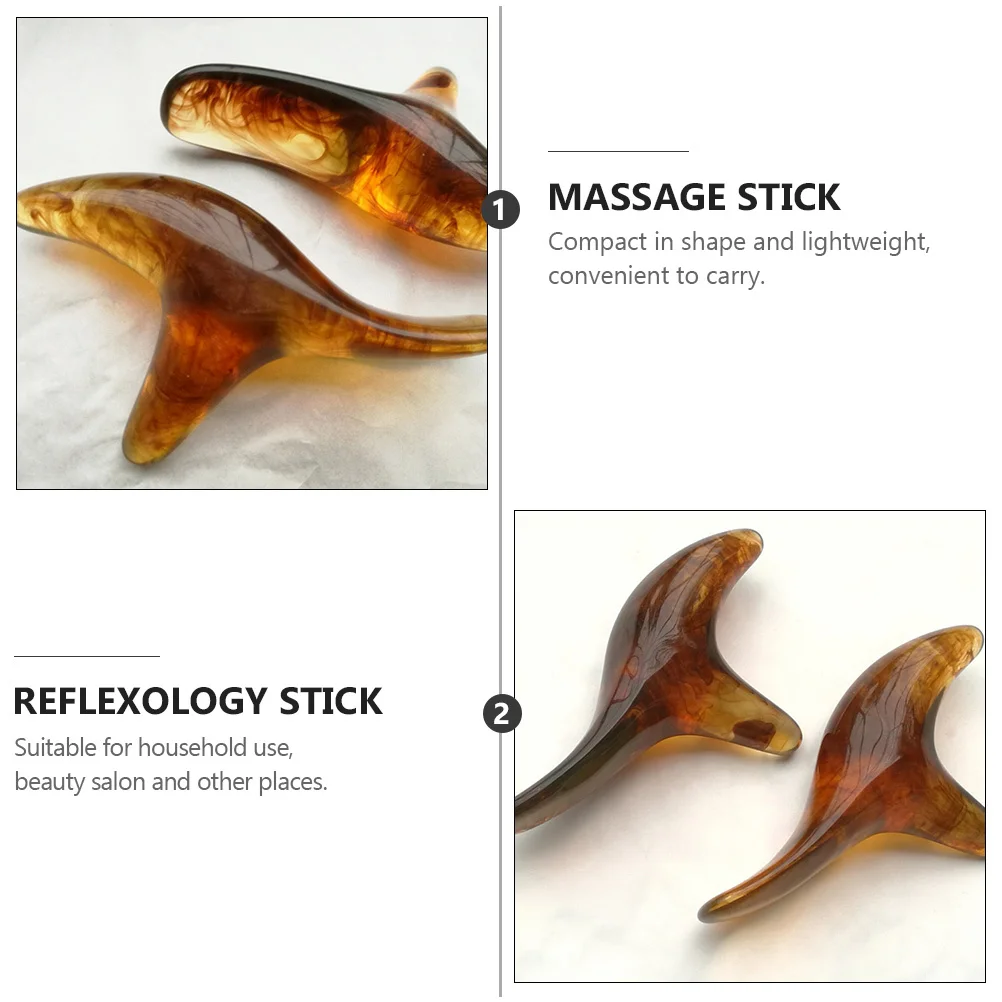 

2Pcs Acupoint Massager Manual Resin Beeswax Body Massage Tool Enhance Microcirculation Fit Shoulder Neck Back Thigh