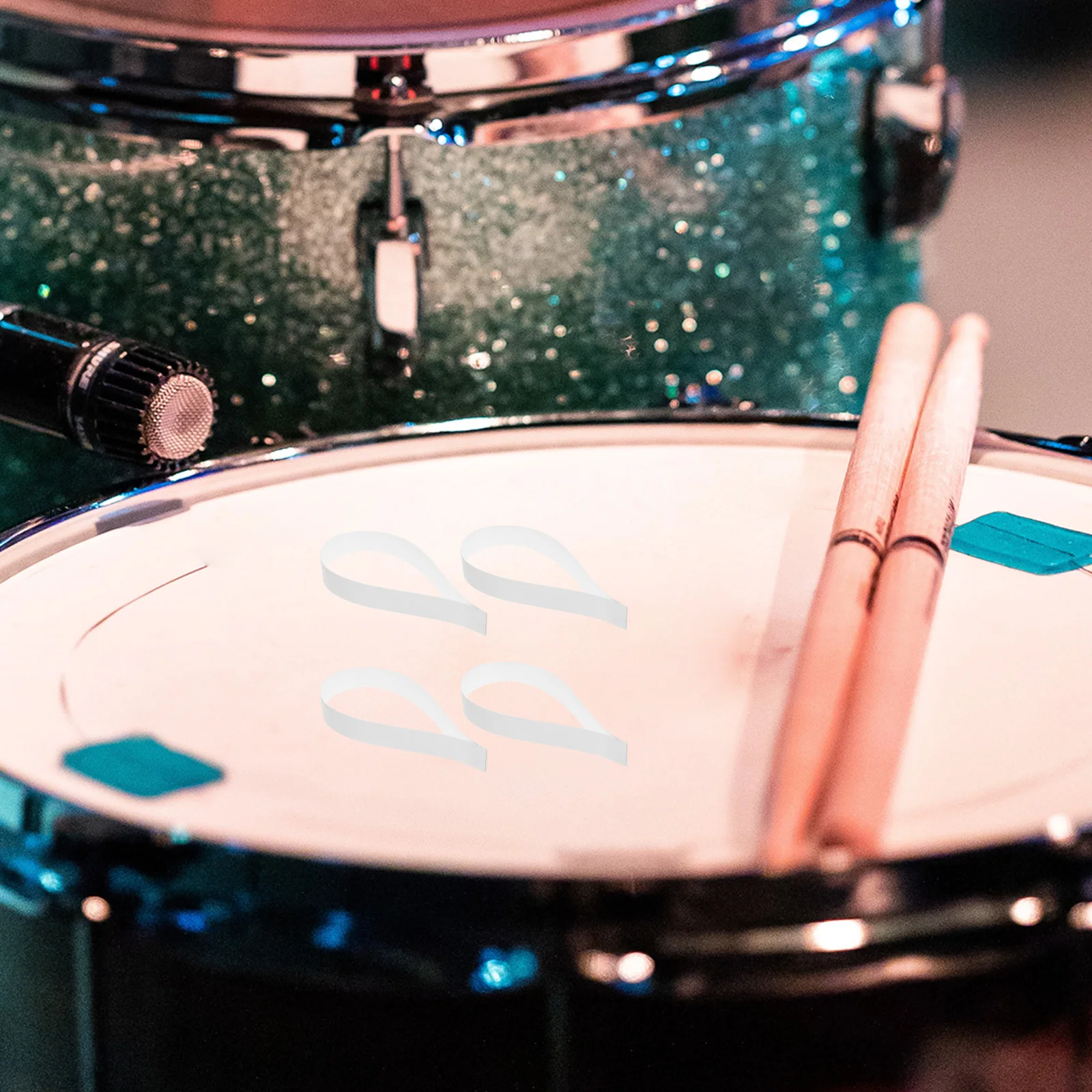 

6 Pcs Drum Wire Mounting Straps PET Material Installation Tools Compatible Most Snare Drum Wire Straps Drums Random Color Pair