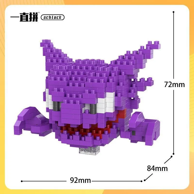Pokemon Bausteine Kleine Cartoon Mini Block Pikachu Charizard Eevee Mewtwo Anime Montieren Action Modell Puppen Jungen Spielzeug