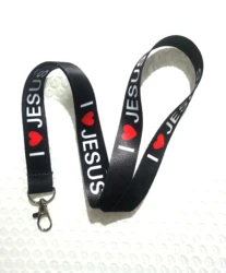 New 1 pcs Jesus Lanyards Keys Neck Strap For Card Badge Key Chain Lanyard Key Holder DIY Hang Rope Keyrings