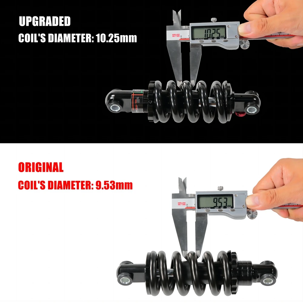 165mm 2000LBS ammortizzatore a smorzamento variabile per Scooter elettrico VSETT 10 + IO HAWK ZERO 10X KUGOO LX10 + NAMI TEVERUN Oil Coil